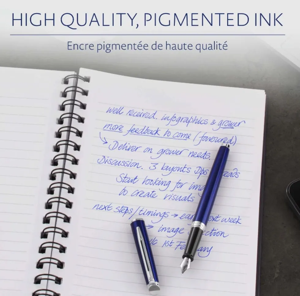 Naboje atramentowe - Waterman - Short, Serenity Blue, 6 szt.
