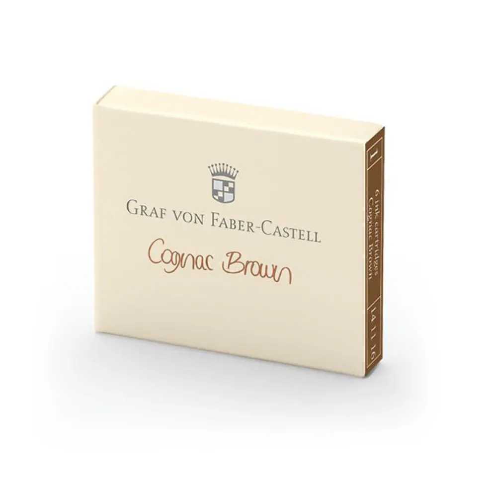 Naboje do piór wiecznych - Graf Von Faber-Castell - Cognac Brown, 6 szt.