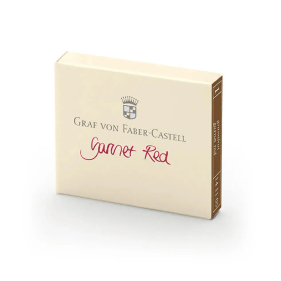 Naboje do piór wiecznych - Graf Von Faber-Castell - Garnet Red, 6 szt.