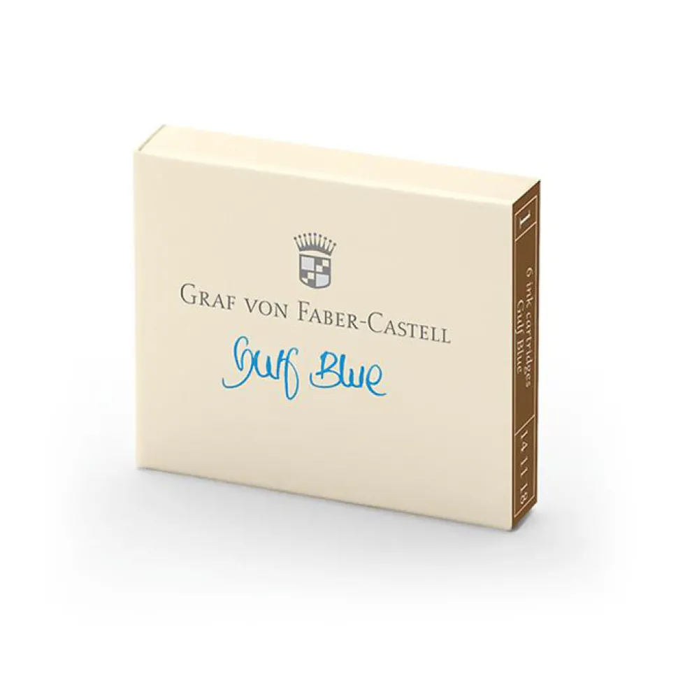 Naboje do piór wiecznych - Graf Von Faber-Castell - Gulf Blue, 6 szt.