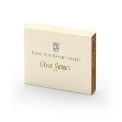 Naboje do piór wiecznych - Graf Von Faber-Castell - Olive Green, 6 szt.