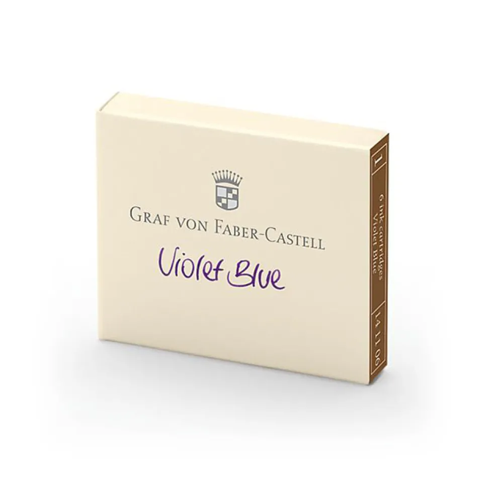 Naboje do piór wiecznych - Graf Von Faber-Castell - Violet Blue, 6 szt.
