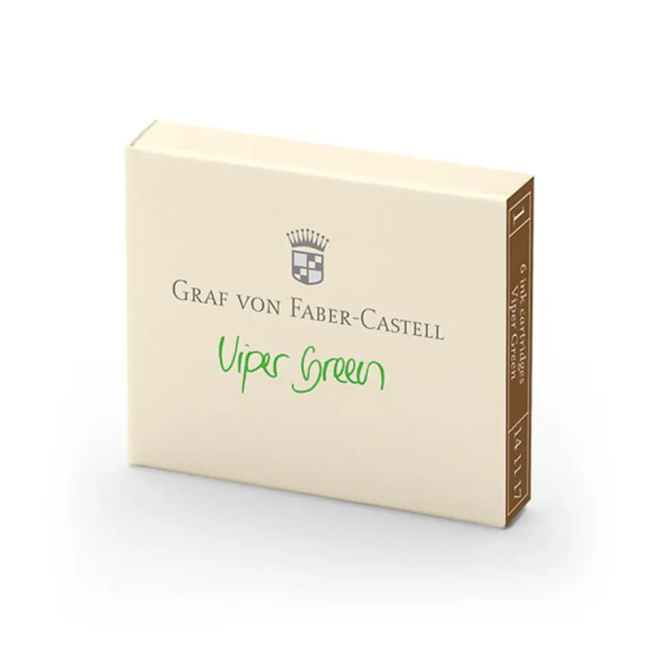Naboje do piór wiecznych - Graf Von Faber-Castell - Viper Green, 6 szt.