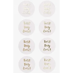 Naklejki Best Day Ever - Paper Poetry - białe, 32 szt.