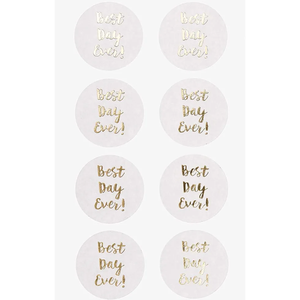 Naklejki Best Day Ever - Paper Poetry - białe, 32 szt.