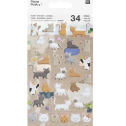Naklejki 3D Cats - Paper Poetry - 34 szt.