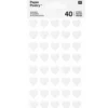 Naklejki filcowe Serca - Paper Poetry - małe, białe, 40 szt.