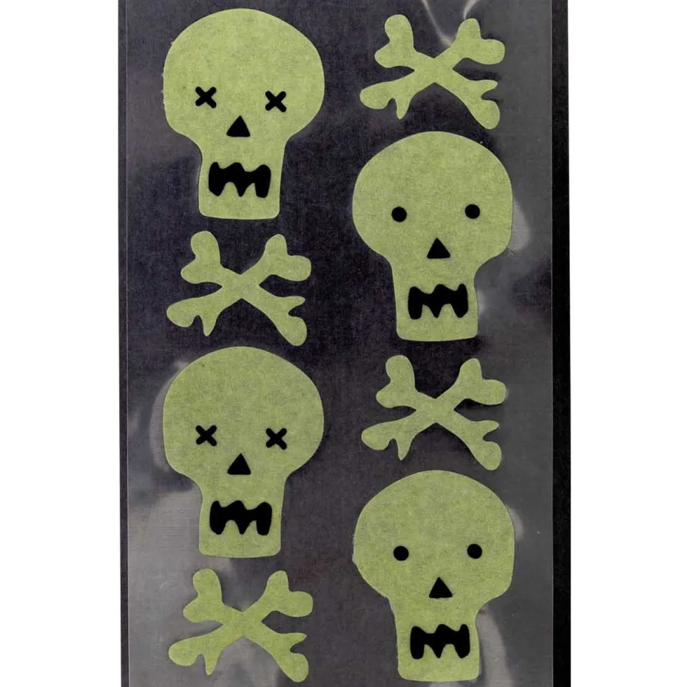 Naklejki fluorescencyjne - Paper Poetry - Czaszki, 32 szt.