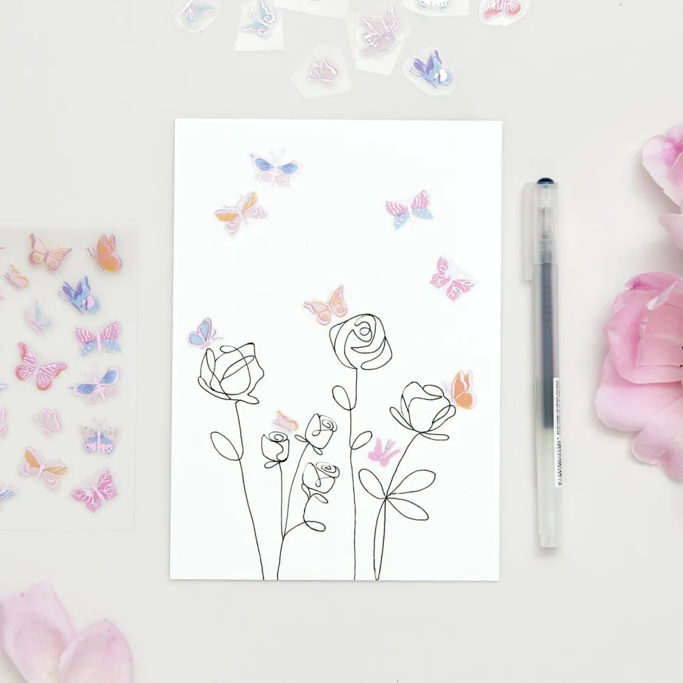 Naklejki foliowe Butterflies - Paper Poetry - 72 szt.