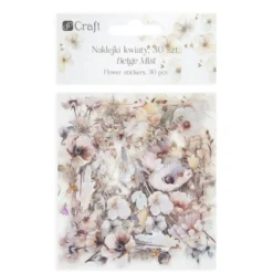 Naklejki foliowe Kwiaty - DpCraft - Beige Mist 30 szt.