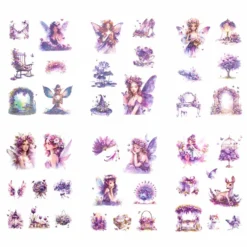 Naklejki foliowe połyskujące Wróżki - DpCraft - Amethyst 6 ark.