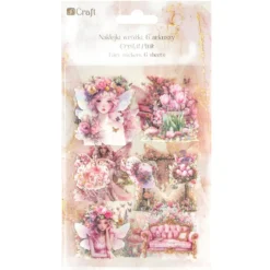 Naklejki foliowe połyskujące Wróżki - DpCraft - Pink 6 ark.