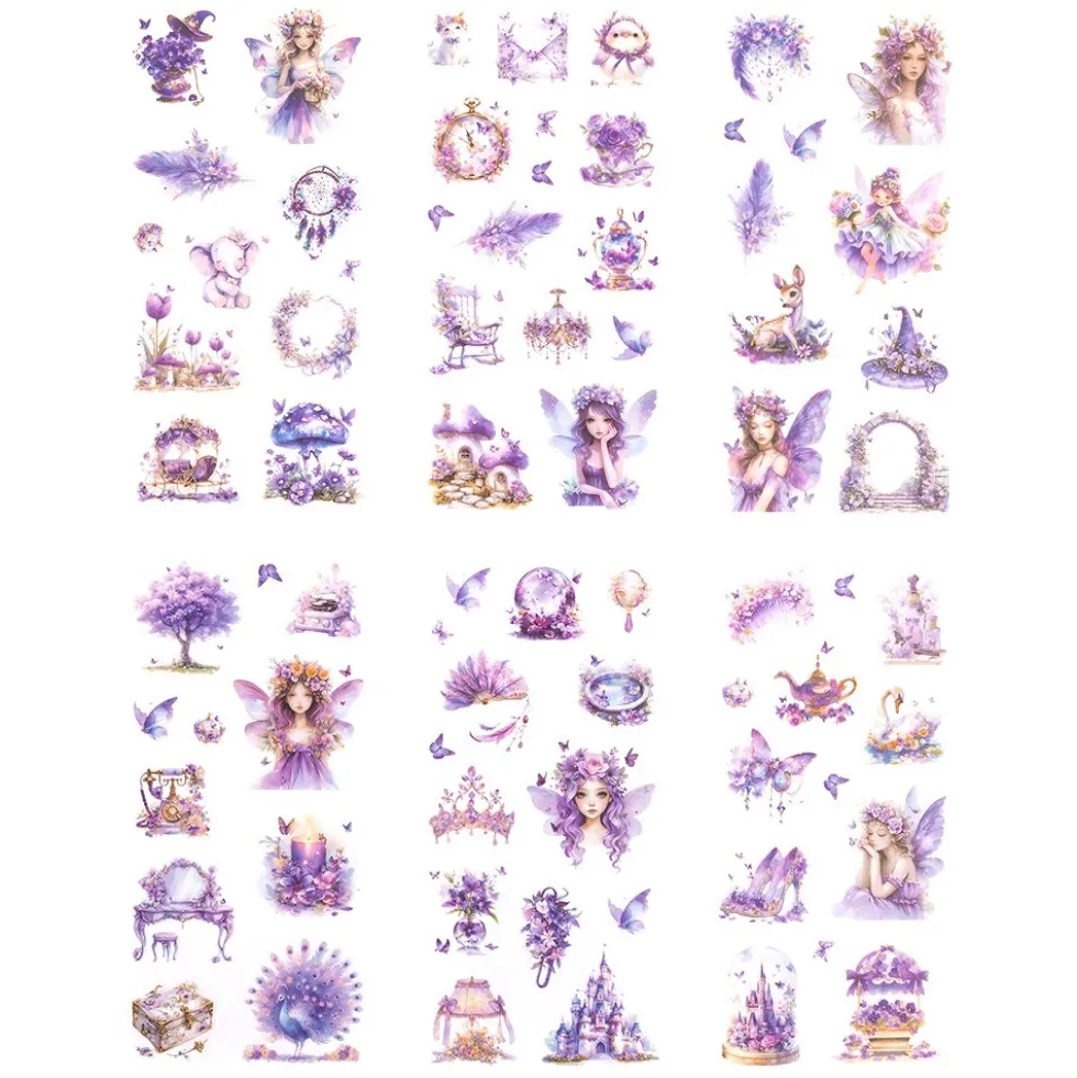 Naklejki foliowe Wróżki - DpCraft - Amethyst 6 ark.