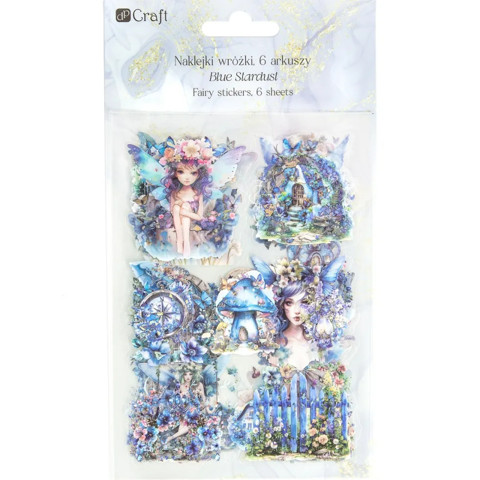 Naklejki foliowe Wróżki - DpCraft - Blue Stardust 6 ark.