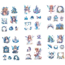 Naklejki foliowe Wróżki - DpCraft - Blue Stardust 6 ark.