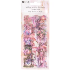 Naklejki foliowe Wróżki - DpCraft - Crystal Pink 6 ark.
