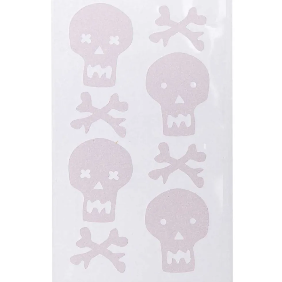 Naklejki halloweenowe z brokatem - Paper Poetry - Czaszki, 8 szt.
