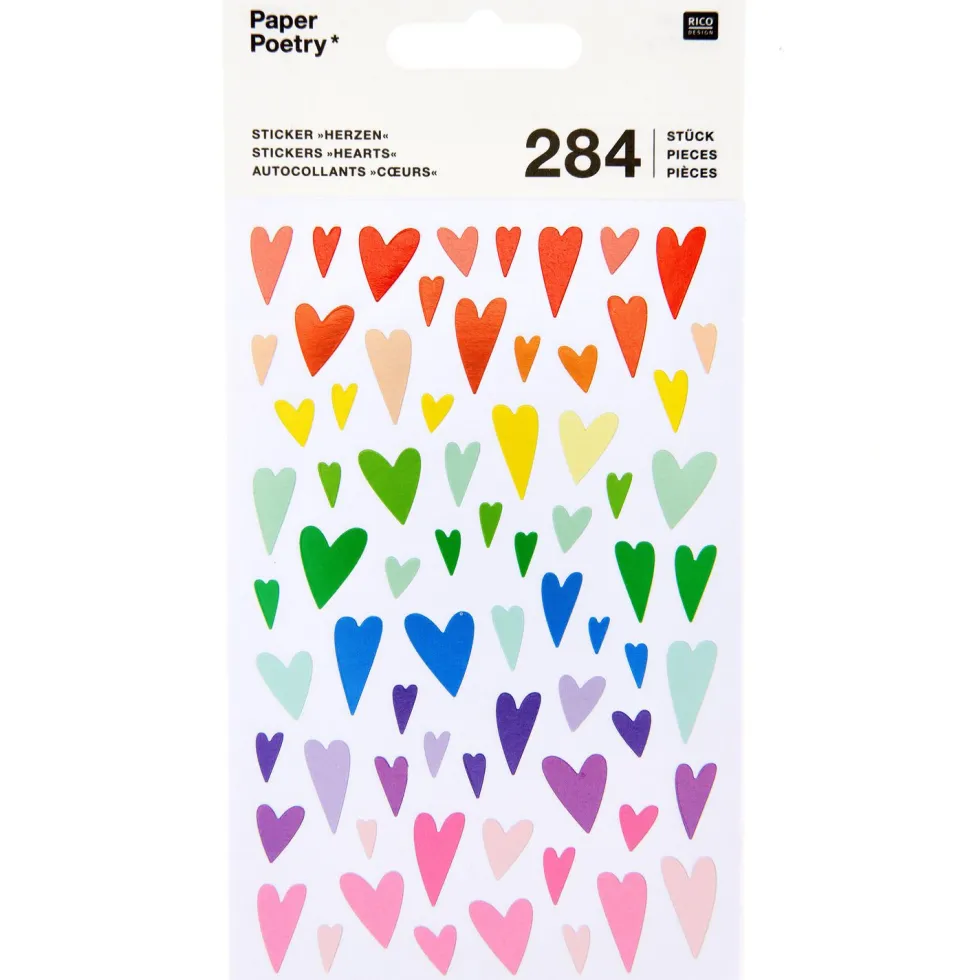 Naklejki Hearts - Paper Poetry - Multicolor 284 szt.