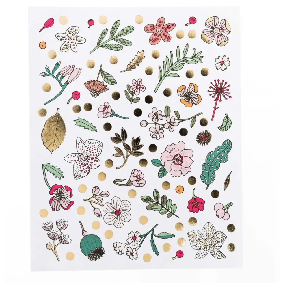 Naklejki Hygge - Paper Poetry - kwiaty, 250 szt.