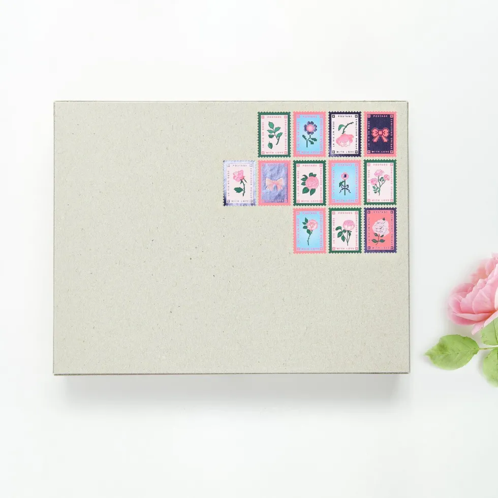 Naklejki na rolce La Vie en Rose Stamps - Paper Poetry - 120 szt.