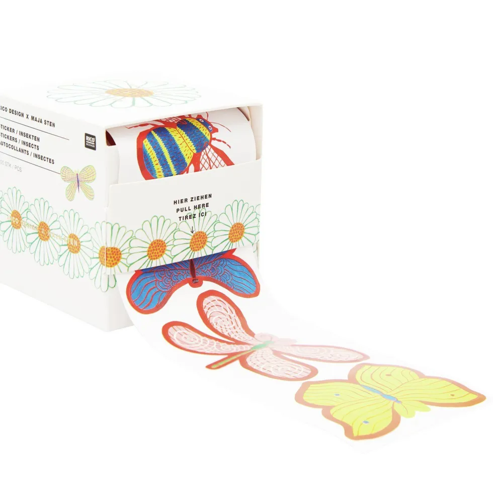Naklejki na rolce Midsommar Magic Insects - Rico Design - 100 szt.