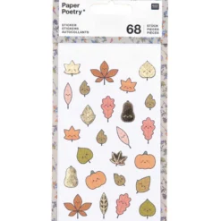 Naklejki - Paper Poetry - Jesienne liście, 68 szt.