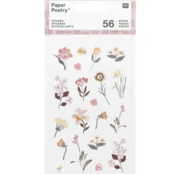 Naklejki papierowe Nature - Paper Poetry - Mauve 56 szt.