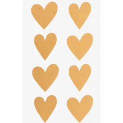 Naklejki serca - Paper Poetry - kraft, 32 szt.
