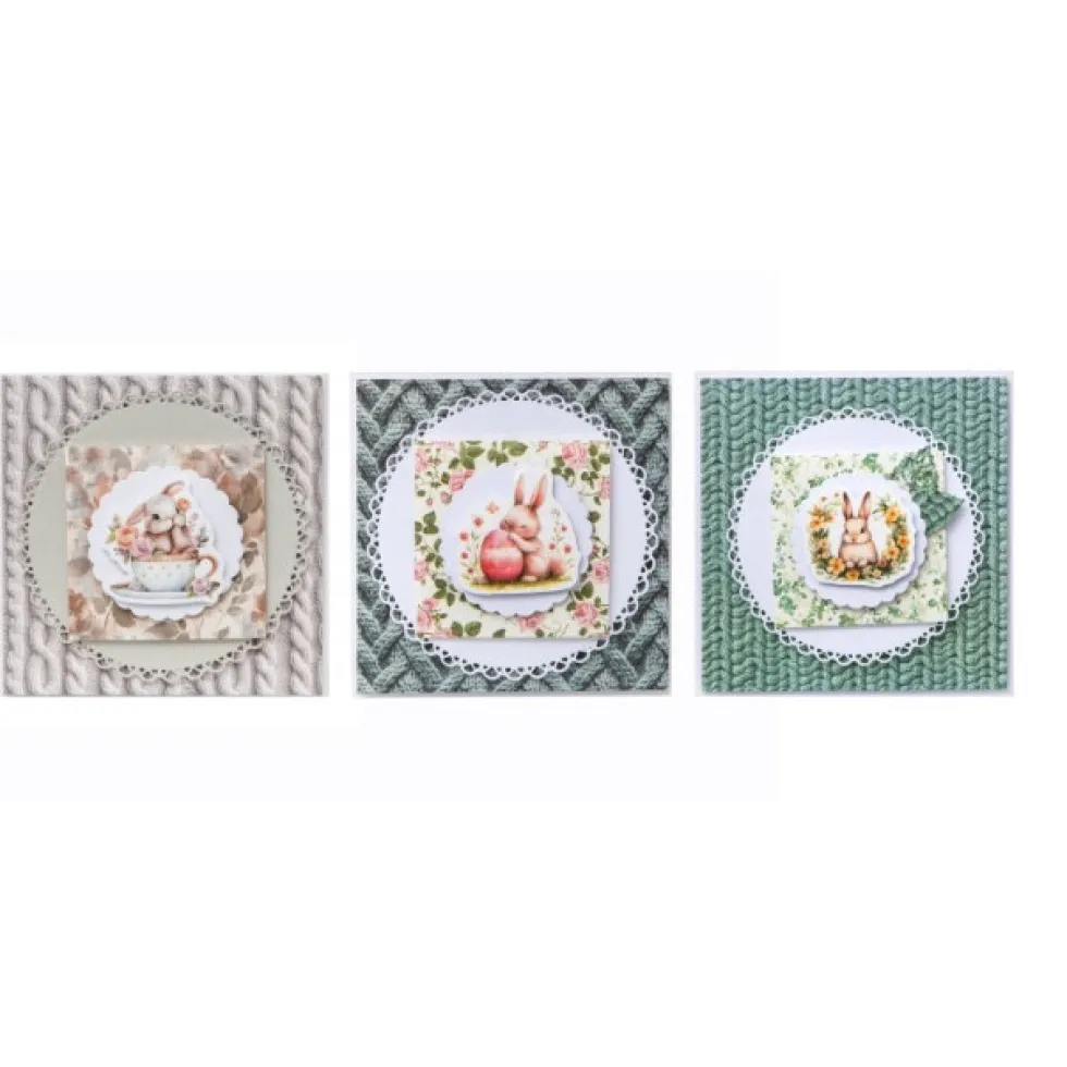 Naklejki winylowe Vintage Bunnies - DpCraft - 50 szt.