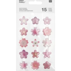Naklejki wypukłe Kwiat Wiśni - Rico Design - 15 szt.