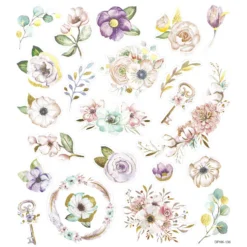 Naklejki ze złoceniami - DpCraft - Boho Florals, 22 szt.