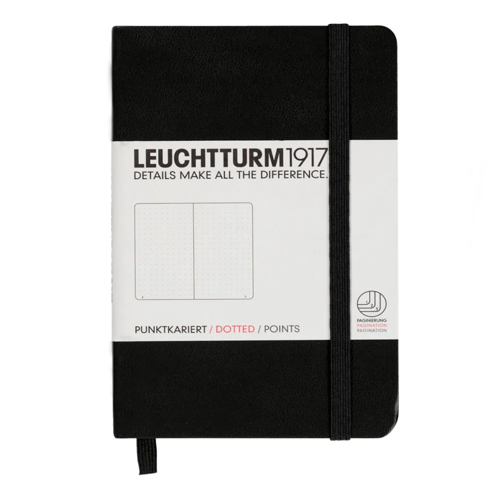 Notatnik A5 - Leuchtturm1917 - w kropki, czarny, 80 g/m2