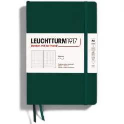Notatnik A5 - Leuchtturm1917 - w kropki, miękka okładka, Forest Green, 80 g/m2