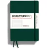 Notatnik A5 - Leuchtturm1917 - w kropki, twarda okładka, Forest Green, 80 g/m2