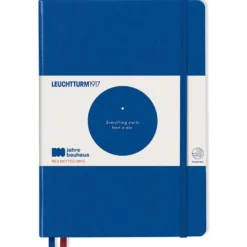 Notatnik Bauhaus - Leuchtturm1917 - Royal Blue, w kropki, twarda okładka, A5