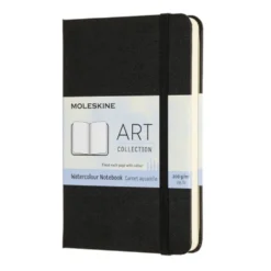 Notatnik do akwareli - Moleskine - gładki twardy kieszonkowy czarny