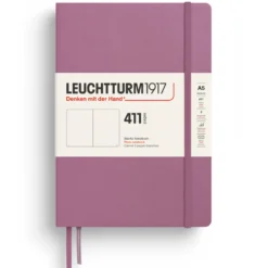 Notatnik 411 gładki A5 - Leuchtturm1917 - Dusty Rose, twarda okładka