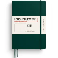 Notatnik 411 gładki A5 - Leuchtturm1917 - Forest Green, twarda okładka