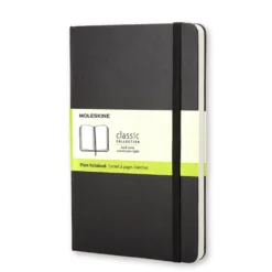 Notatnik gładki A5 - Moleskine - czarny twarda okładka