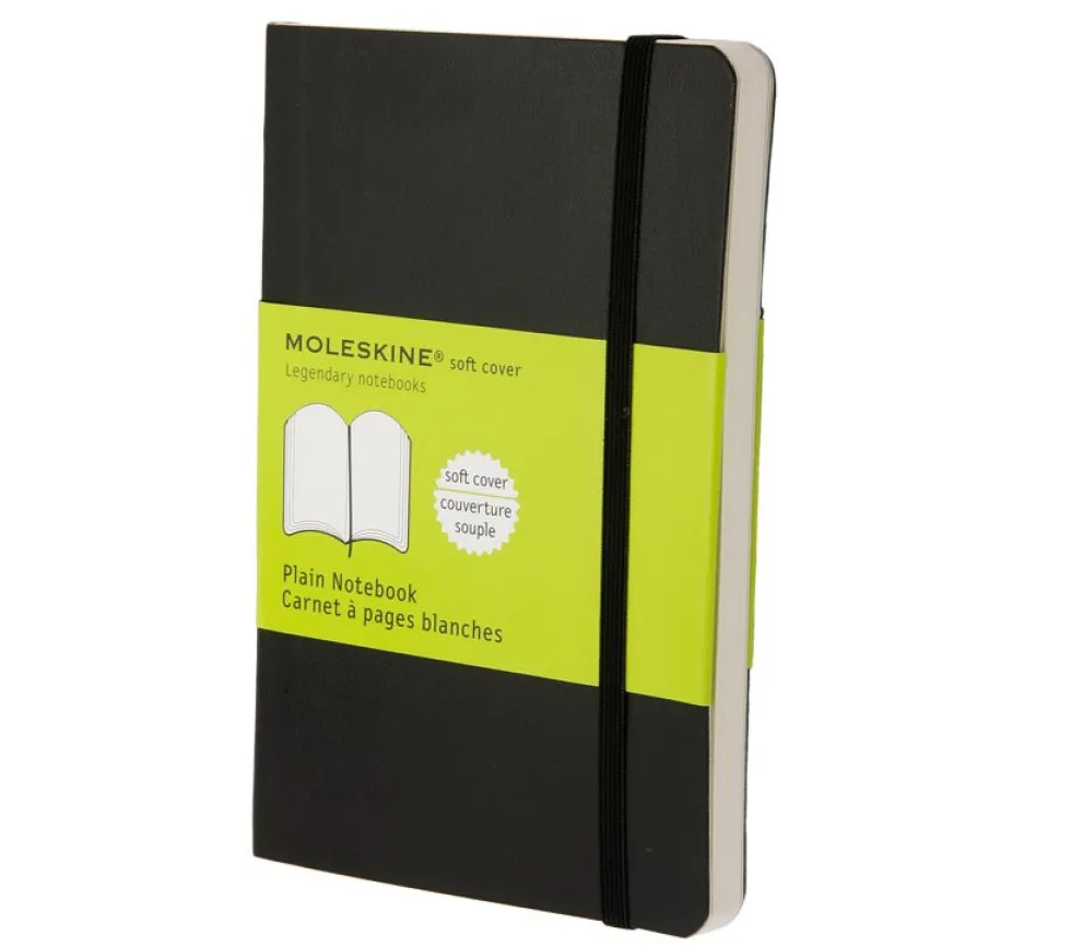 Notatnik gładki Classic 9 x 14 cm - Moleskine - czarny miękka okładka