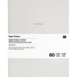 Notatnik gładki 15 x 20 cm - Paper Poetry - Off White miękka okładka 100 g