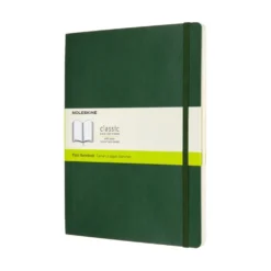 Notatnik gładki XL - Moleskine - ciemnozielony miękka okładka