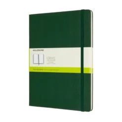Notatnik gładki XL - Moleskine - ciemnozielony twarda okładka