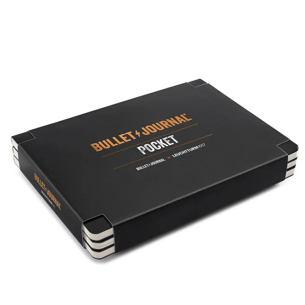 Notatniki Bullet Journal - Leuchtturm1917 - czarne, w kropki, 80 g/m2, 3 szt.