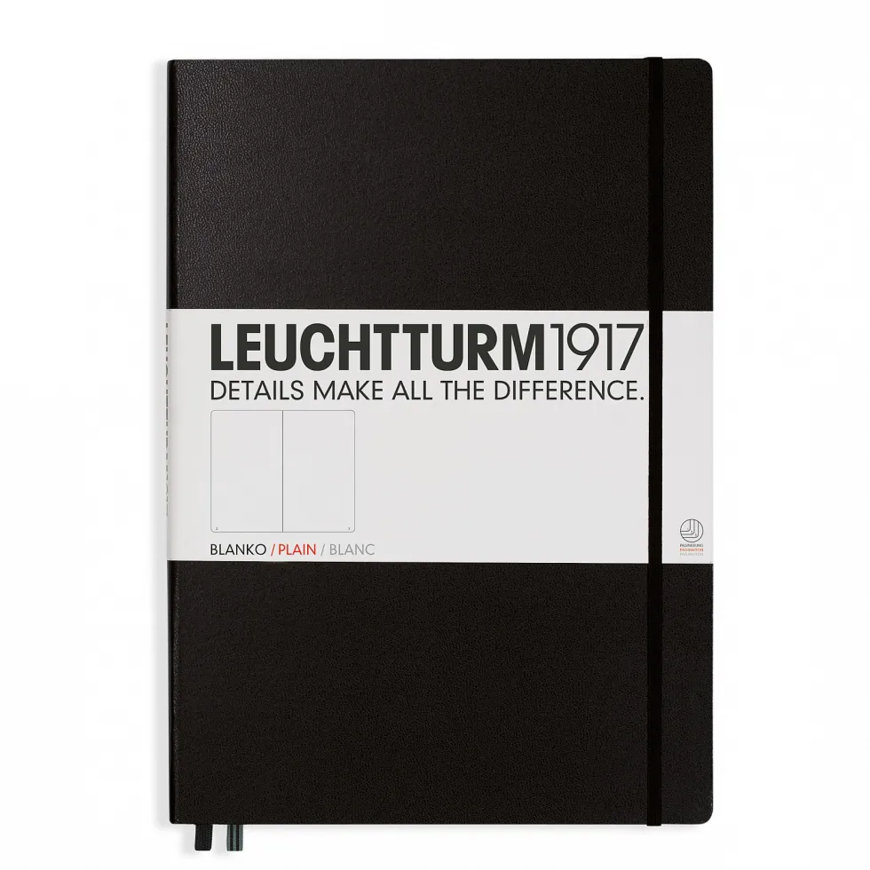 Notatnik Master Classic - Leuchtturm1917 - gładki, czarny, A4+