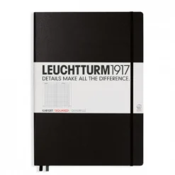 Notatnik Master Classic - Leuchtturm1917 - w kratkę, czarny, A4+