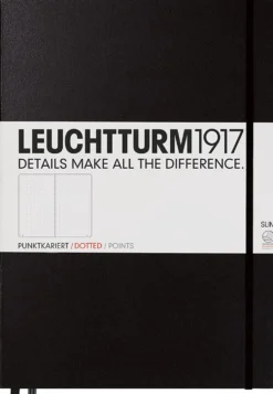 Notatnik Master Slim - Leuchtturm1917 - w kropki, czarny, A4+