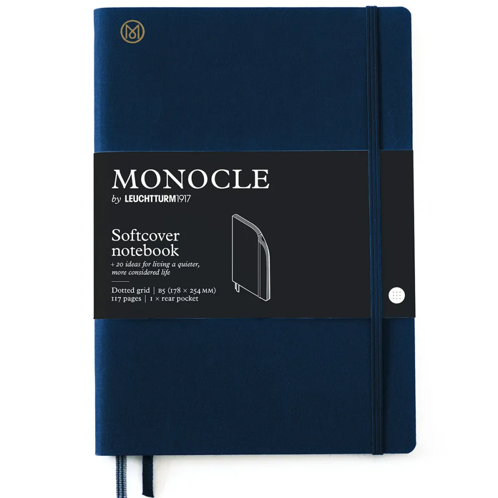 Notatnik Monocle B5 - Leuchtturm1917 - w kropki, miękka okładka, Navy, 80 g