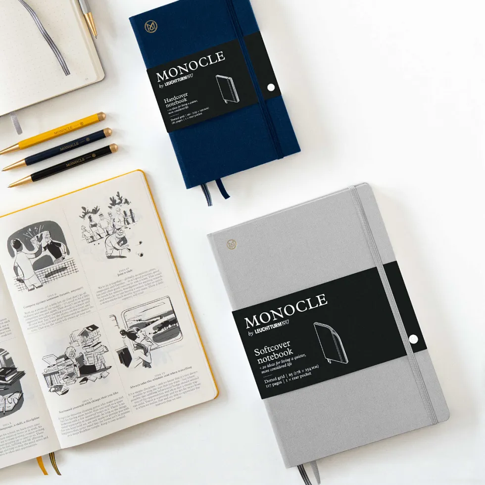 Notatnik Monocle B6+ - Leuchtturm1917 - w kropki, twarda okładka, Navy, 80 g