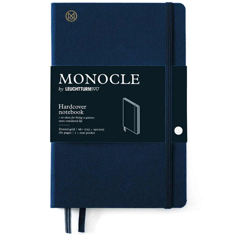 Notatnik Monocle B6+ - Leuchtturm1917 - w kropki, twarda okładka, Navy, 80 g